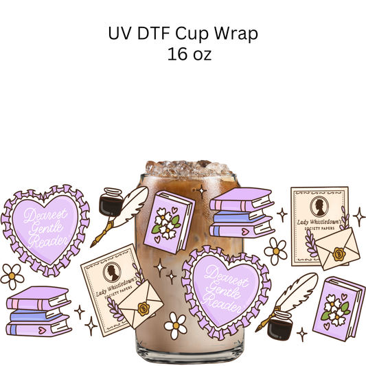 Purple Lady Whistle UV DTF Cup Wrap