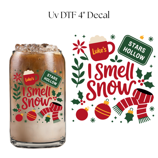 I Smell Snow Red 4” UV DTF Decal