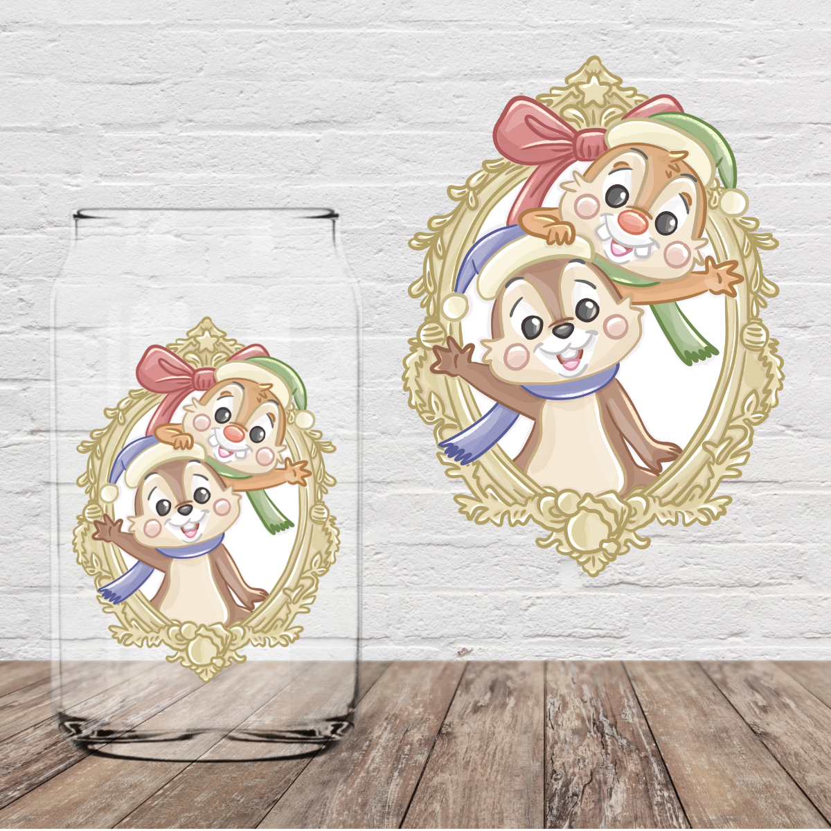 Chipmunks Frame 4" UV DTF (Print to Order)