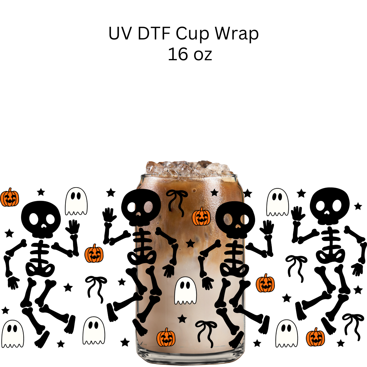 Dancing Skeletons UV DTF Cup Wrap