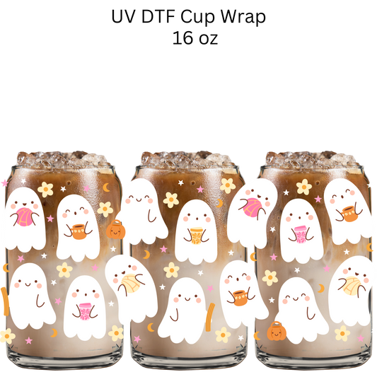 Ghosties and Pan UV DTF Cup Wrap