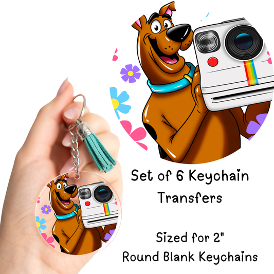 Scoob Dog Round Keychain Transfer