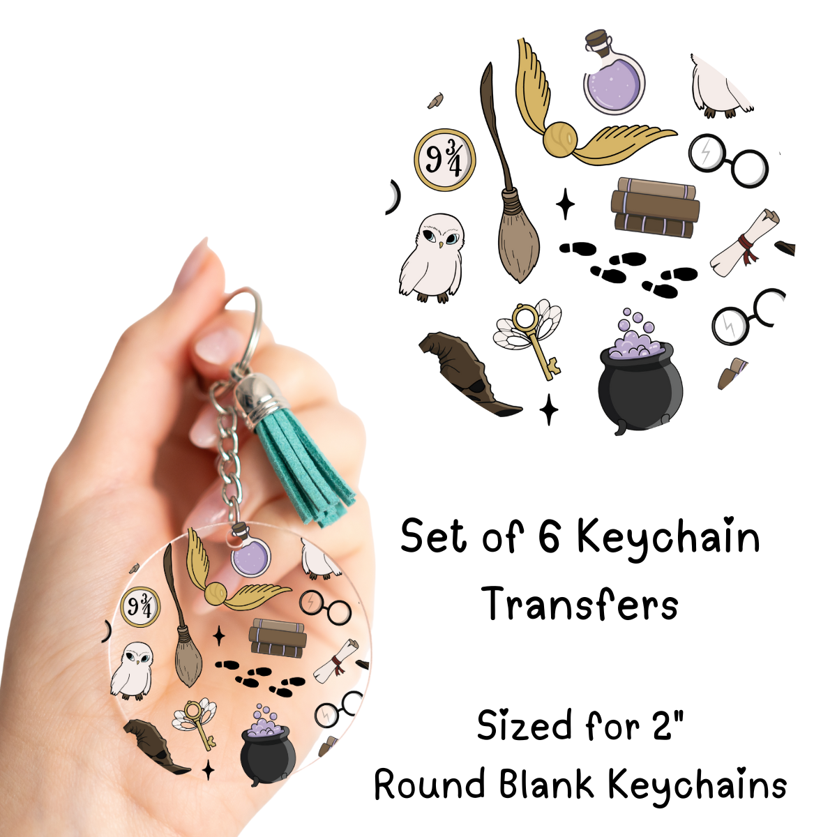Wizard Round Keychain Transfers