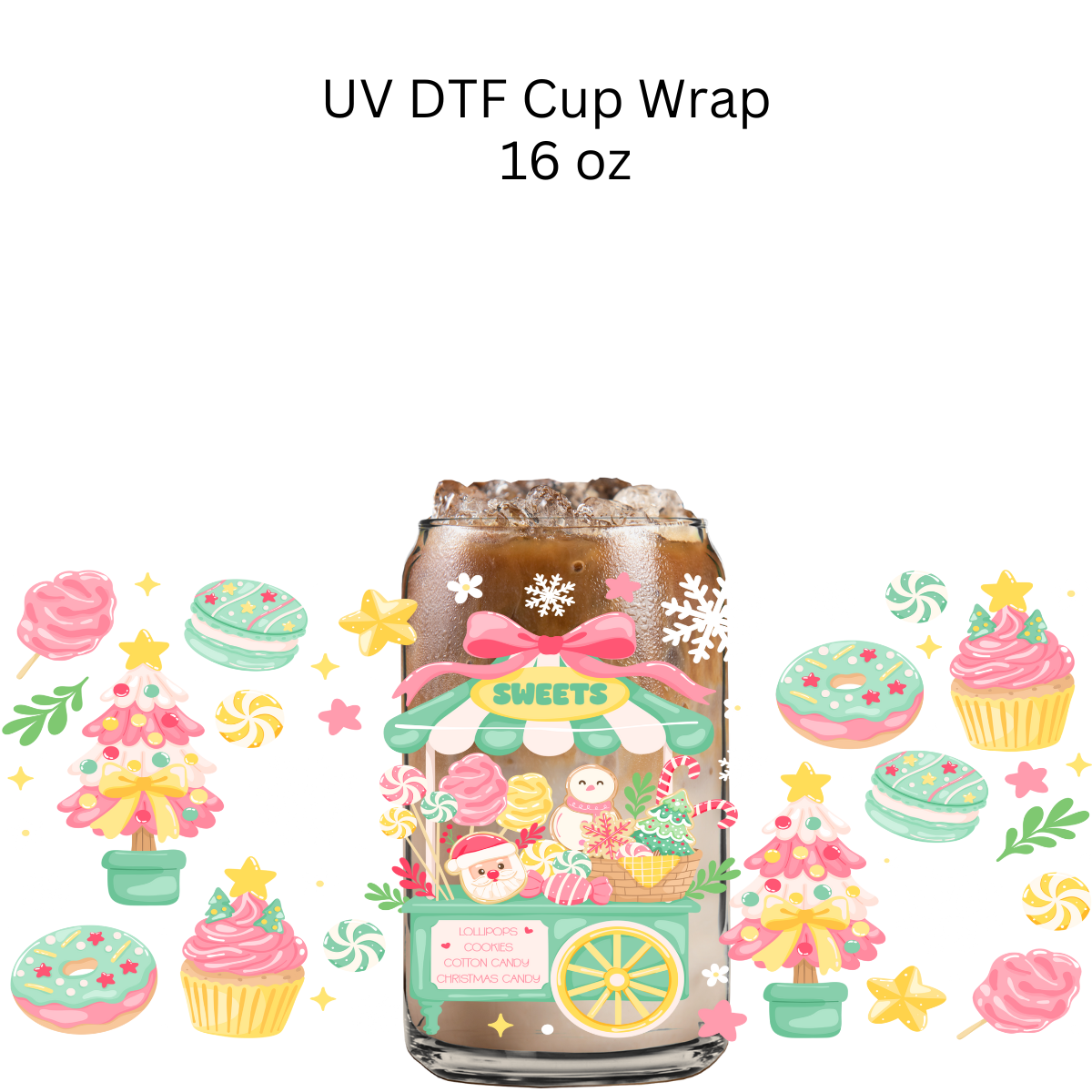 Christmas Sweets UV DTF Cup Wrap