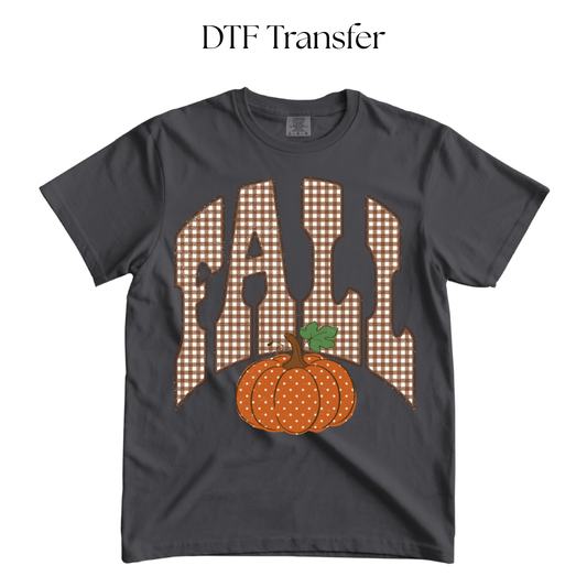 Fall Brown Checkered DTF Transfer