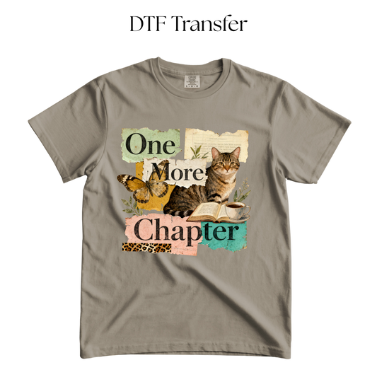 One More Chapter Cat DTF Transfer