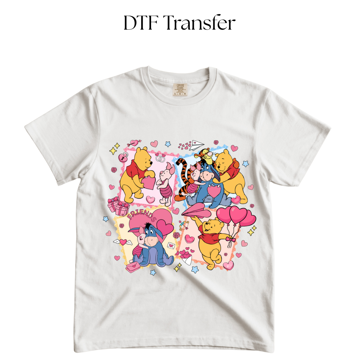 Bear and Friends Valentines DTF Transfer