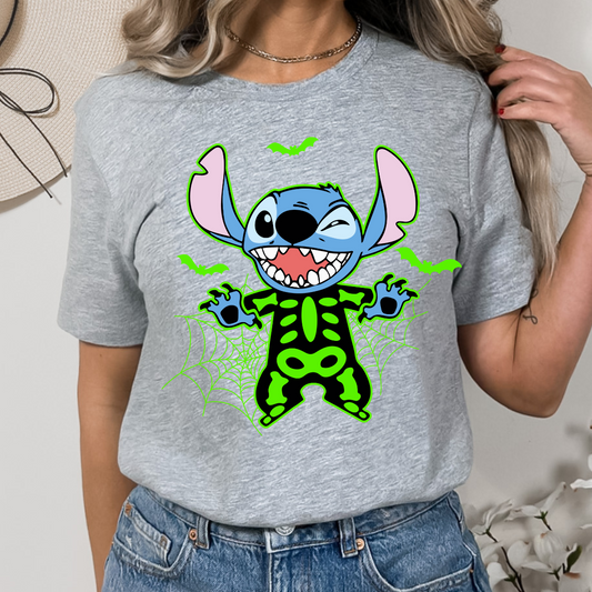 Blue Alien Skeleton DTF TRANSFER