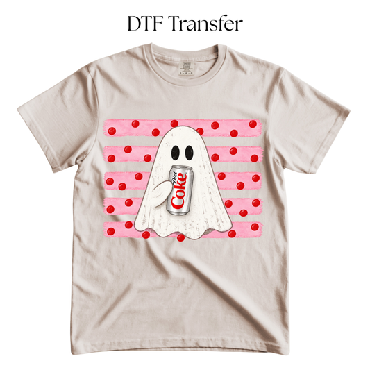 Polka Dots Diet Soda Ghostie DTF Transfer
