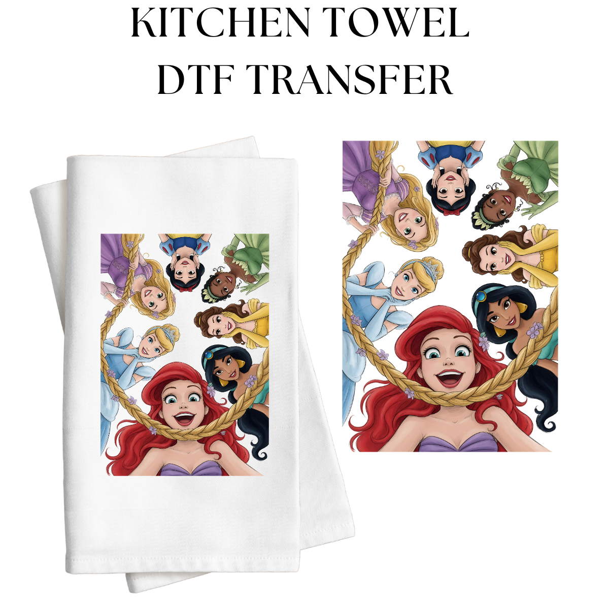 Princess Looking Down DTF Transfer