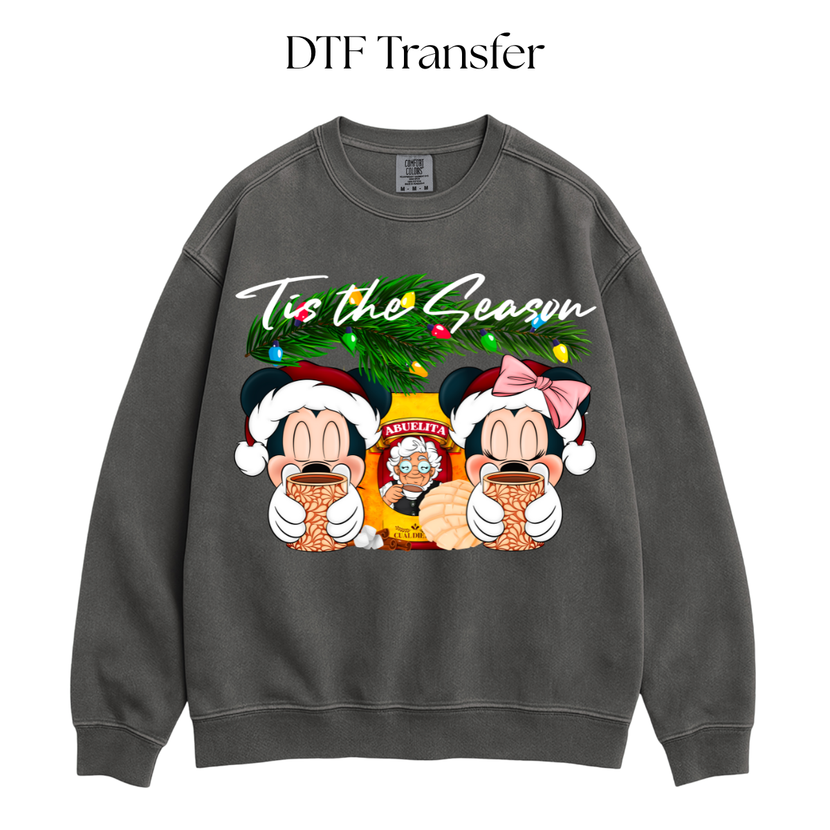 Tis The Season Mouse Chocolatito DTF Transfer