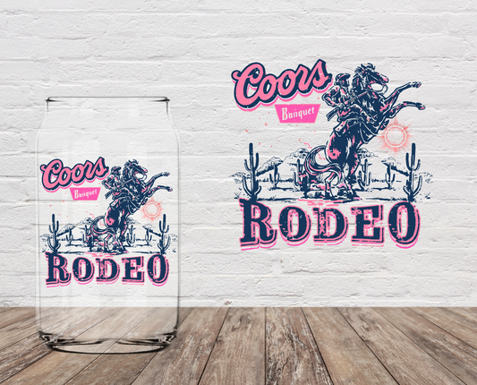 Coors Rodeo Pink 4" UV DTF