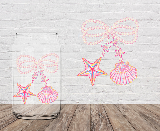Pearls, Starfish and shells 4" UV DTF