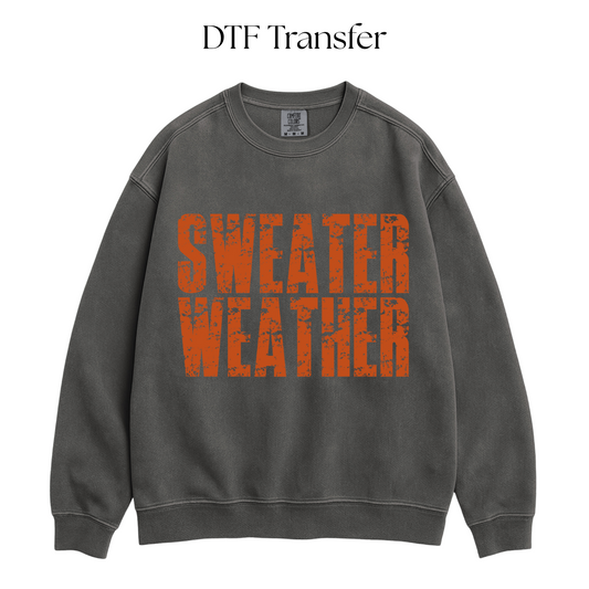 Sweater Weather Single Color DTF Transfer