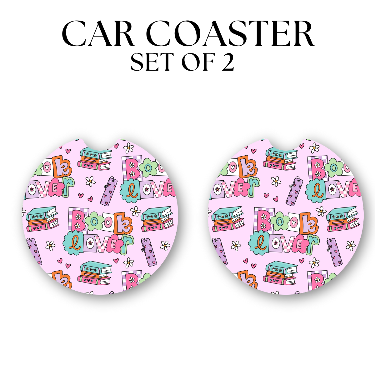 Book Lover Coasters DTF Transfer