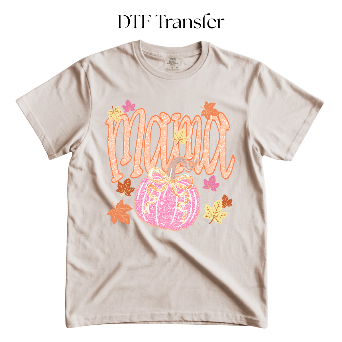 Orange Mama Pumpkin DTF Transfer