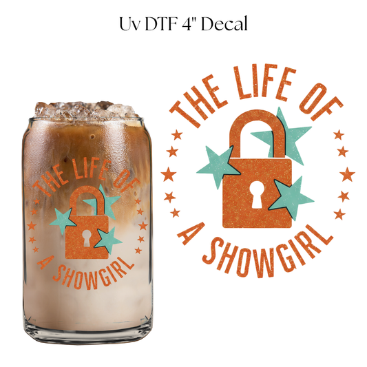 Showgirl Lock 4” UV DTF Decal