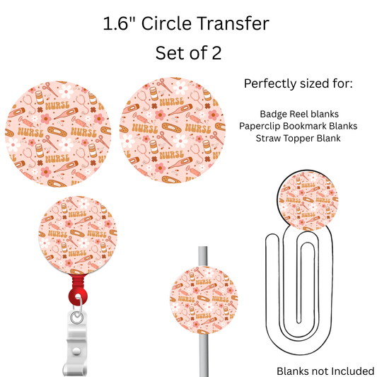 Nurse Stuff 1.6” UV DTF Transfer Set of 2