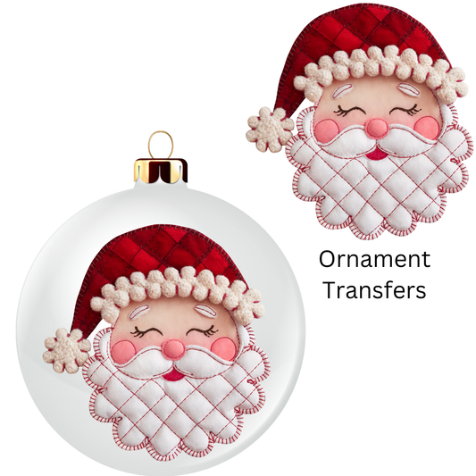Santa Applique Ornament Transfer UV DTF