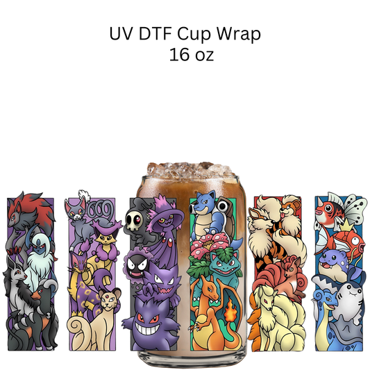 Poke Stripes UV DTF Cup Wrap