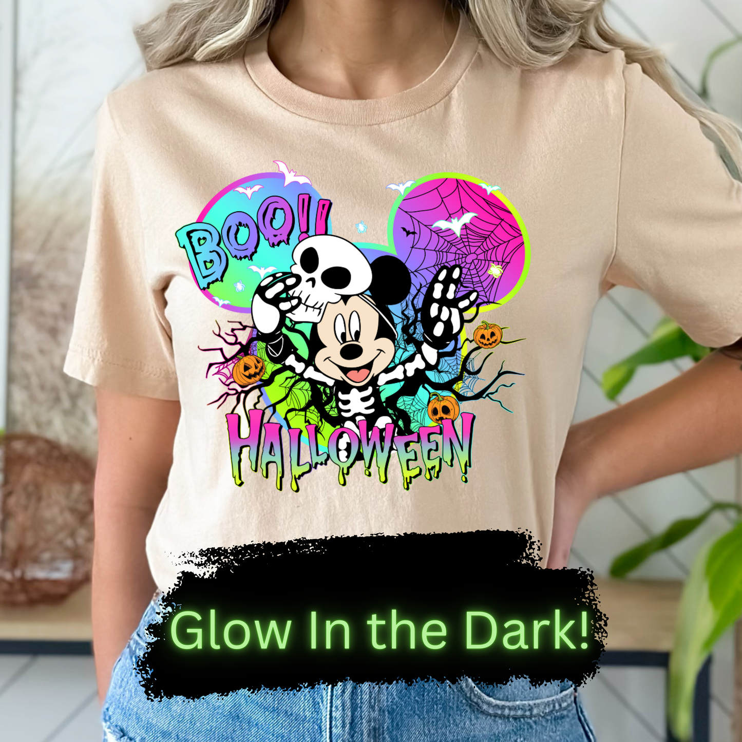 BOY Mouse Halloween DTF Transfer GLOW IN THE DARK ADULT/YOUTH