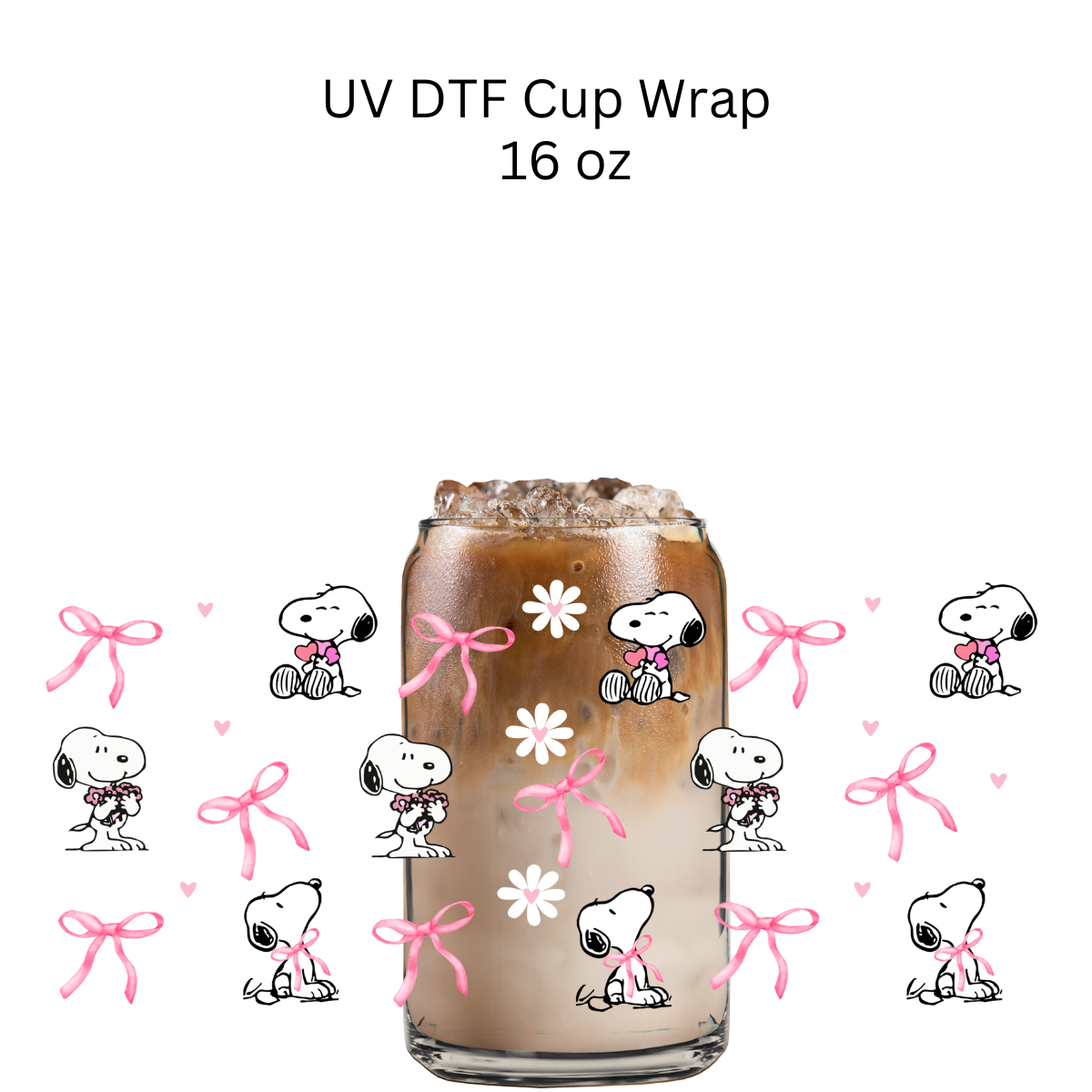 Snoop Pink Bows UV DTF Cup Wrap