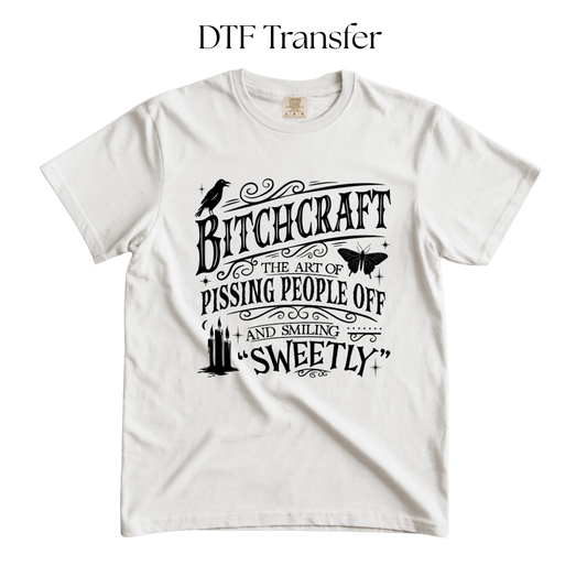 Bitchcraft Single Color DTF Transfer