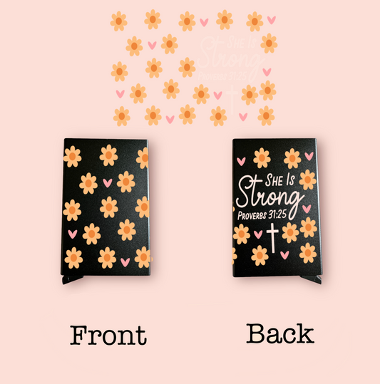 She Is Strong Prov 31:25 Card Holder Wrap UV
