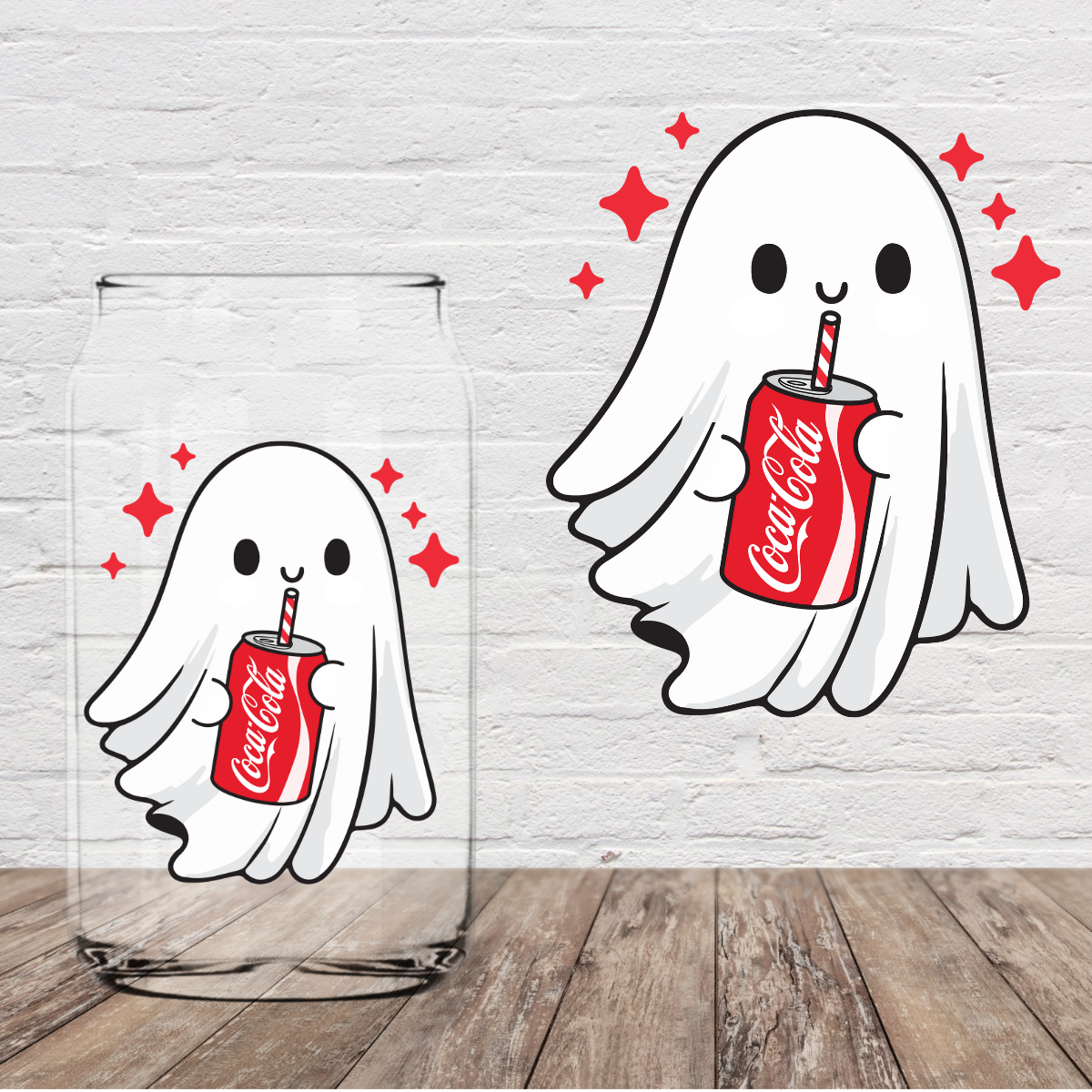Soda Ghostie 4" UV DTF (Print to Order)