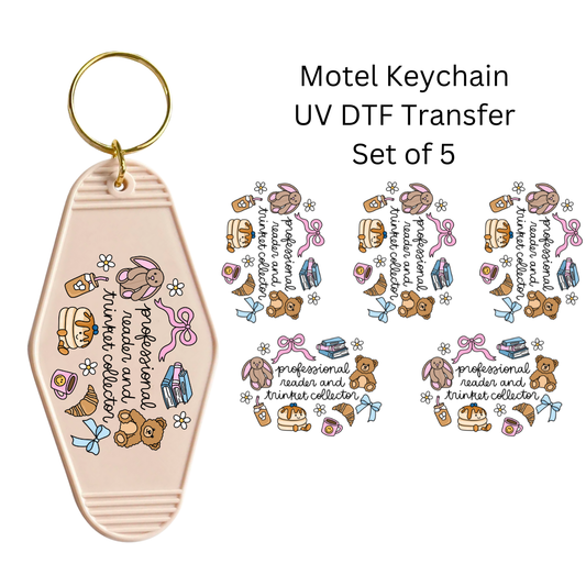 Professional Reader and Trinket Collector Keychain Transfers