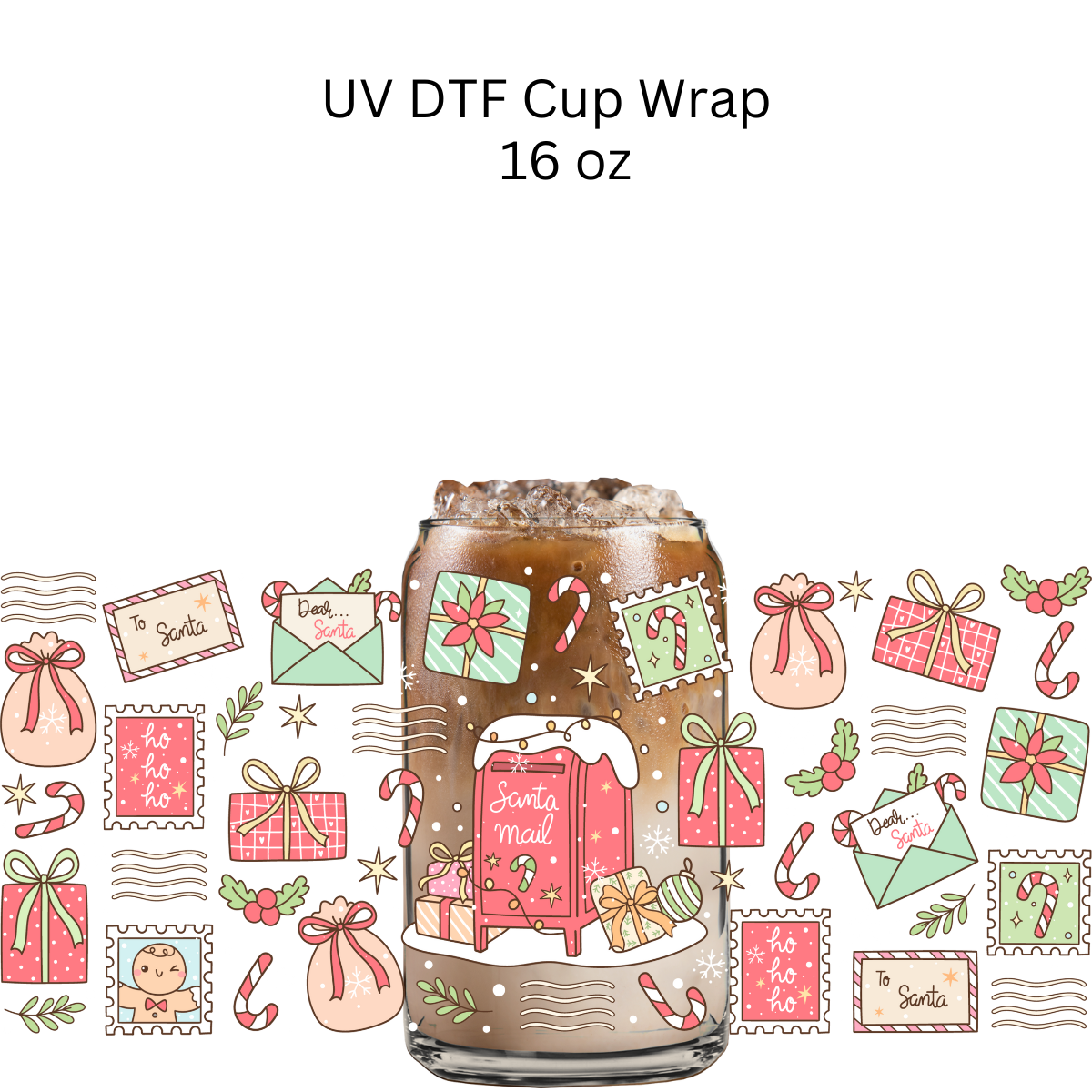 Santa's Mail UV DTF Cup Wrap