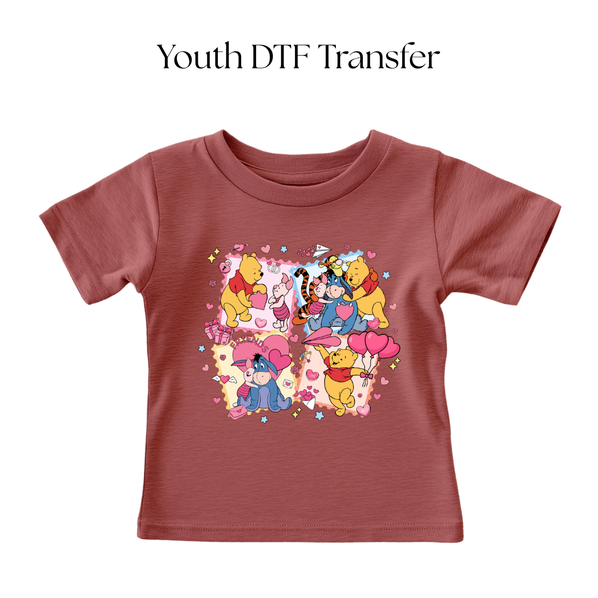 YOUTH Bear and Friends Valentine DTF Transfer