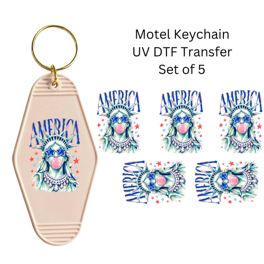 Lady Liberty Set of 5 Keychain Transfers