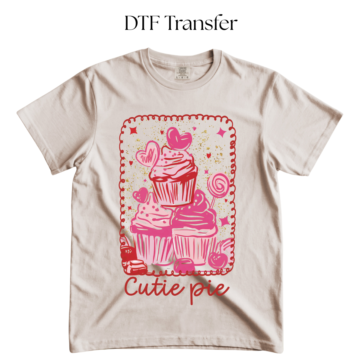 Cutie Pie Cupcake DTF Transfer