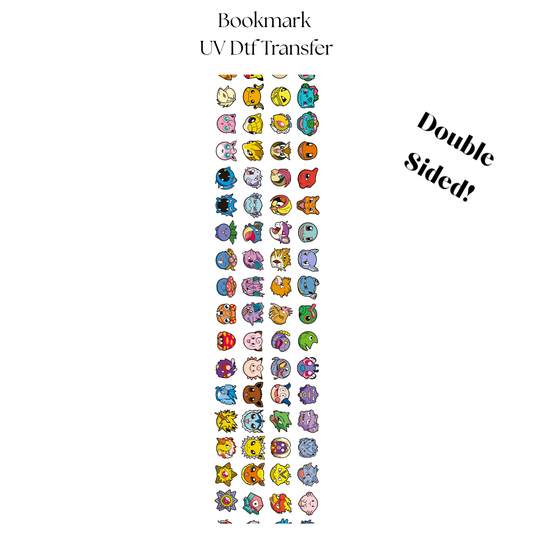 Poke Faces UV DTF Bookmark Transfer