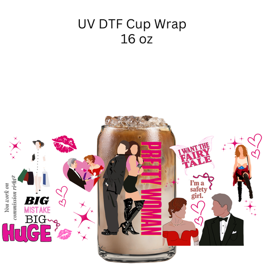 Pretty Woman UV DTF Cup Wrap