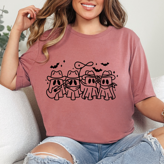 Western Ghosties Single Color DTF Transfer