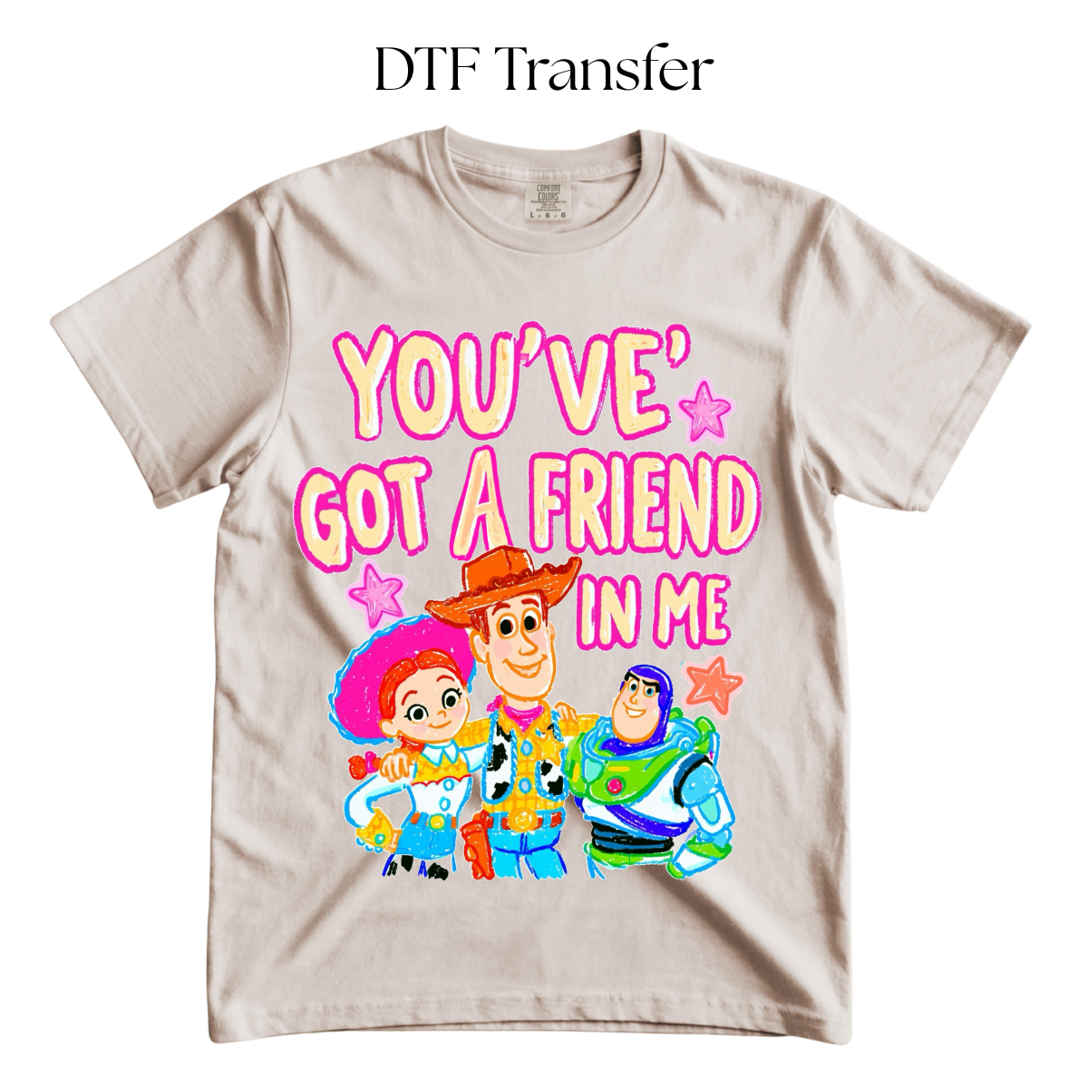 Friend In Me Sketch DTF Transfer