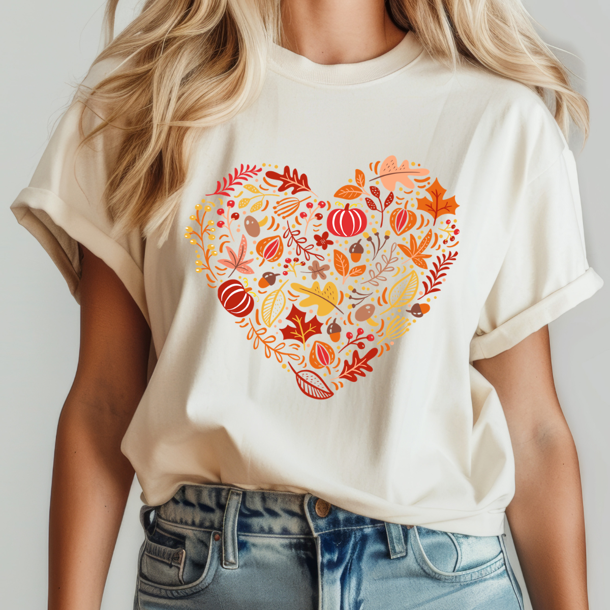Fall Heart DTF TRANSFER