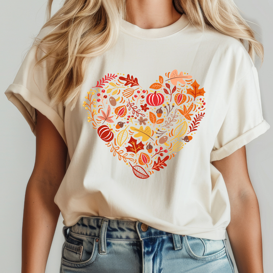 Fall Heart DTF TRANSFER