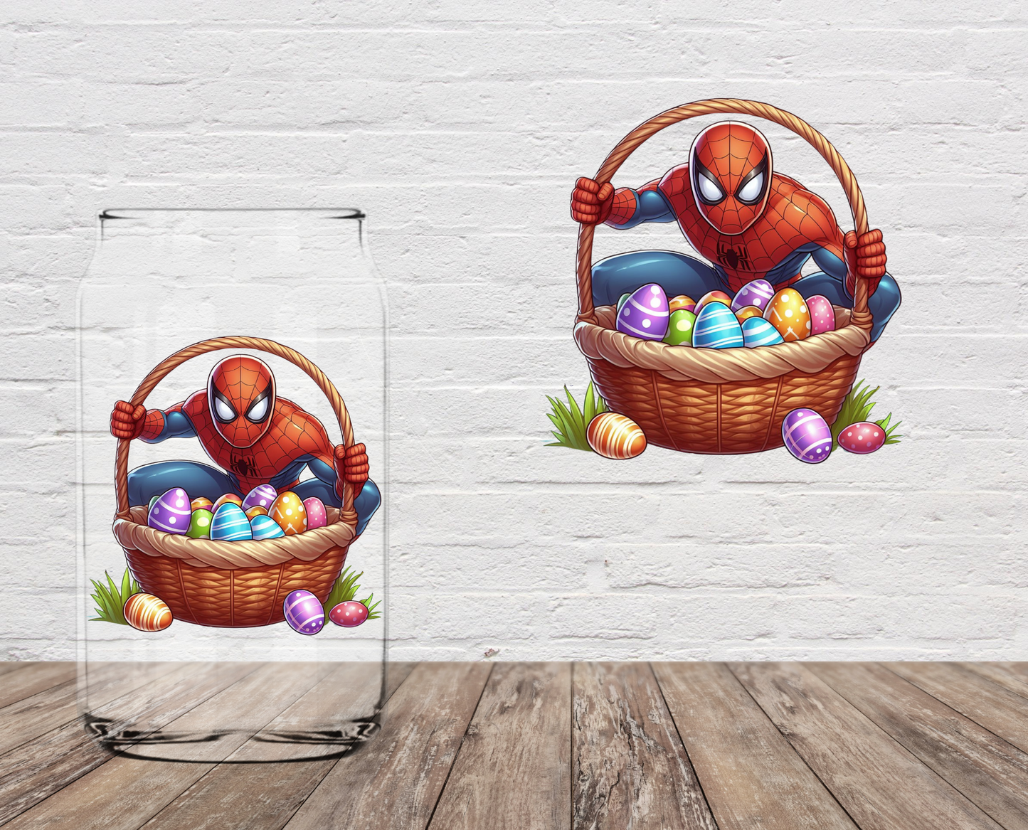 Spidey In Basket 4" UV DTF
