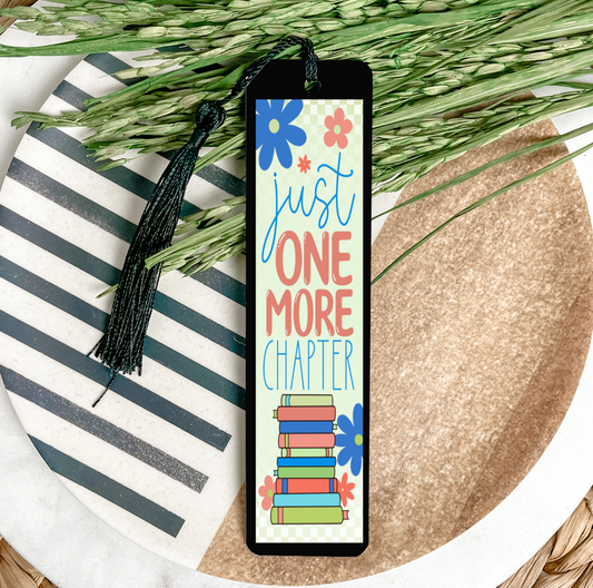 Just One More Chapter Blue UV DTF Bookmark DOUBLE SIDED