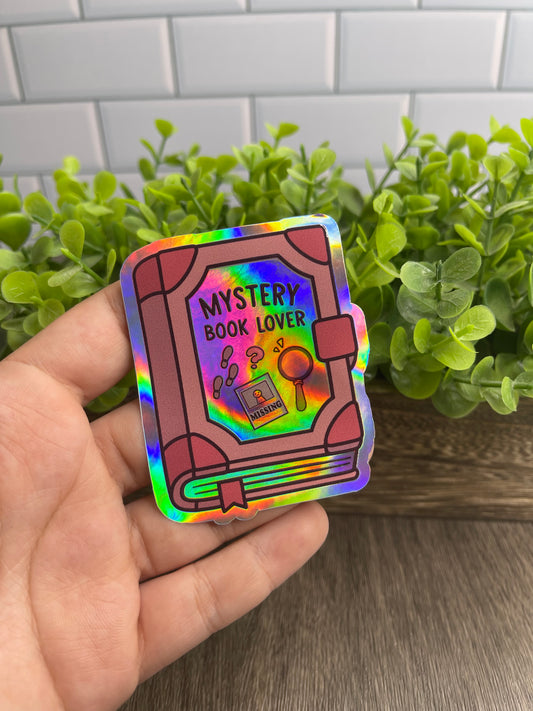 Mystery Book Lover Holographic Vinyl Sticker