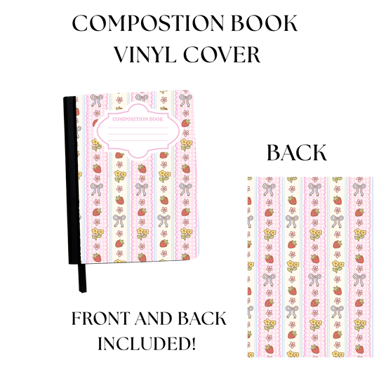 Floral Strawberries Notebook Cover