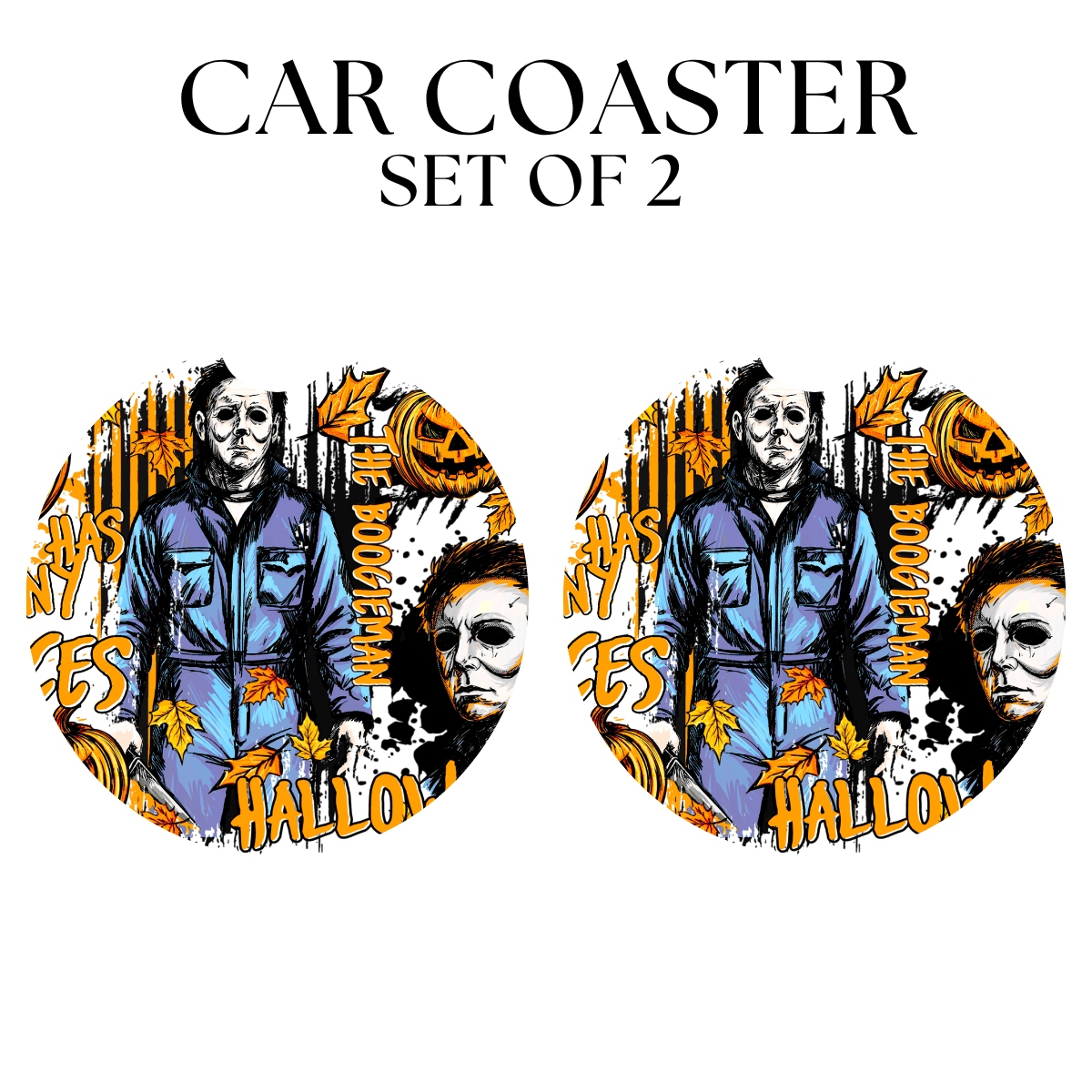 Halloween Guy UV DTF Car Coaster