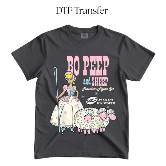 Bo Beep and Sheep DTF Transfer