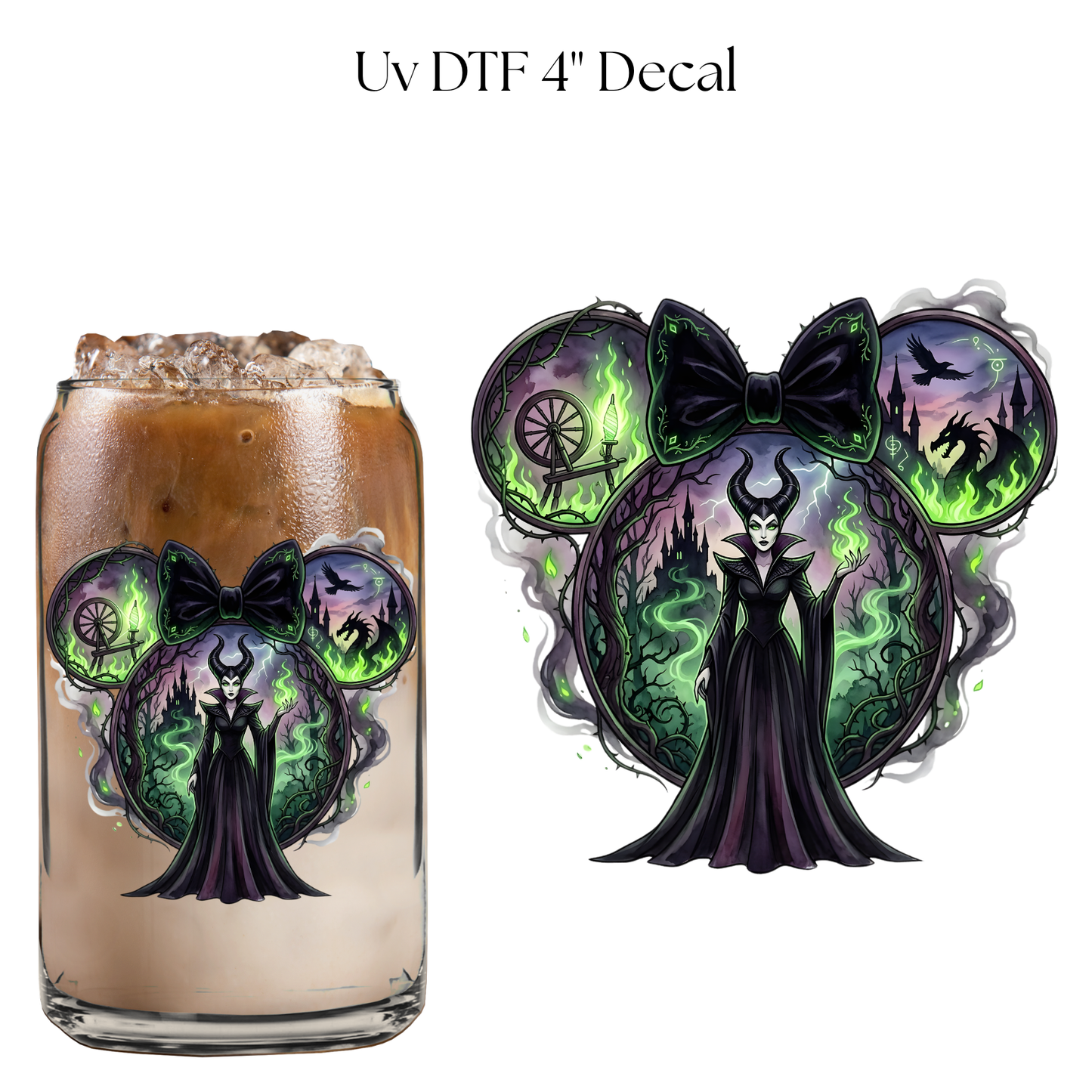 Malef Mouse 4” UV DTF Cup Decal