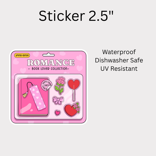 Romance Collection Ticket White Vinyl Sticker 2.5"
