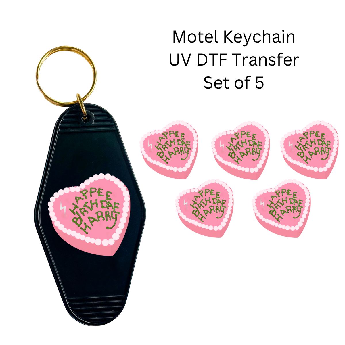 Happee Birthdae Harry Keychain Transfers