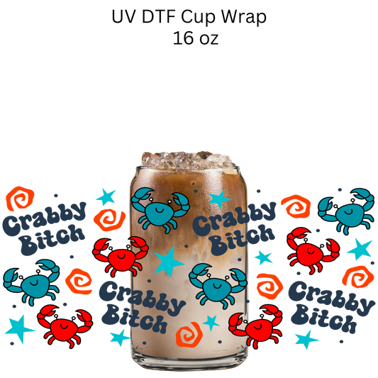 Crabby B Crabs UV DTF Cup Wrap